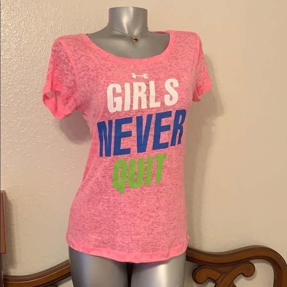 WOMEN’S UNDER ARMOUR NEVER QUIT LOOSE FIT WASHED OUT BURNT OUT TSHIRT SIZE MED - Picture 5 of 7